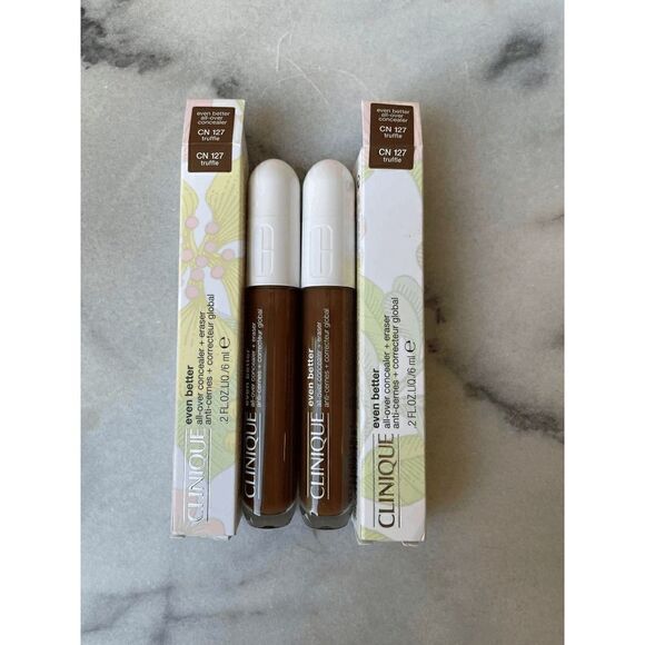 Clinique Even Better All Over Concealer + Eraser CN 127 Truffle Lot of 2 - Picture 1 of 3